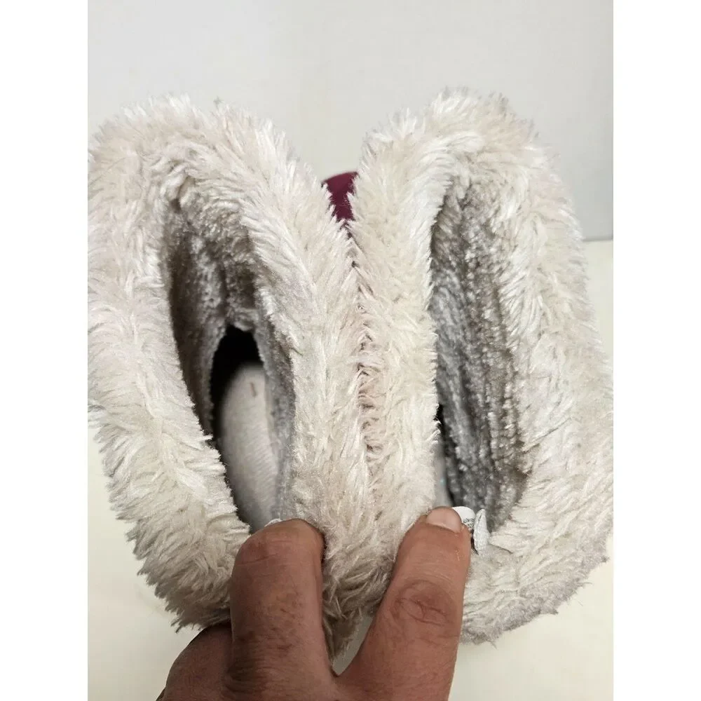 SO Sophia Burgundy Faux Fur Girls Winter Boots Side Bow Toddler Kid Size 2